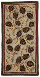 #966CNW "Northwoods Cones"  2x4 Foot Hooked Rug