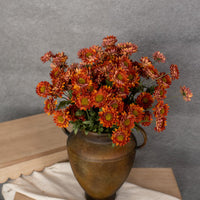 G219753 Fall Deep Orange Strawflower Spray