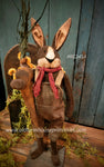 #PCDF35 Primitive Rabbit 🐰 Holding Jumbo Carrot 🥕 By RUGGED CHIC