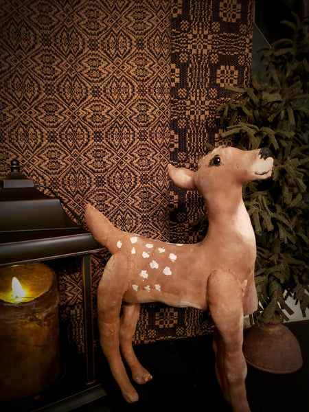 #PCDF79 Primitive Standing Spotted Doe by "Kippi" Handmade In America 🇺🇸