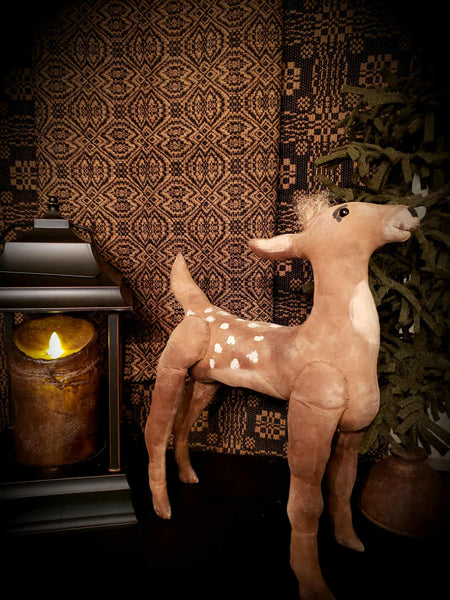 #PCDF78 Primitive Standing Spotted Doe by "Kippi" Handmade In America 🇺🇸