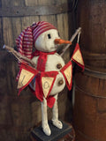 #LVSNW Primitive "LOVE SNOWMAN" By Dawn's Attic Treasures