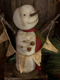 #ADN Primitive "AIDEN" Snowman By Dawn's Attic Treasures