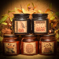 #HS18TTR Primitive Soy Blend "TRICK OR TREAT" 🎃 APOTHECARY 18oz. Jar Candle