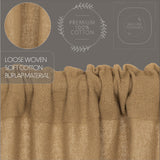 #6174 Burlap Natural Swag Set of 2 36x36x16