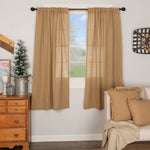#17478 Burlap Natural Short Panel Set of 2 63x36