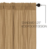 17478 Burlap Natural Short Panel Set of 2 63x36