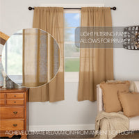 #17478 Burlap Natural Short Panel Set of 2 63x36