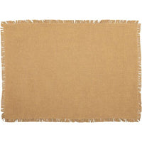 #30633 Burlap Natural Placemat Fringed 12x18In