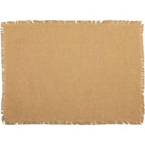 #30633 Burlap Natural Placemat Fringed 12x18In