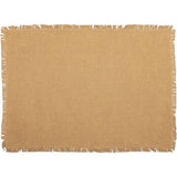 30633 Burlap Natural Placemat Fringed 12x18In