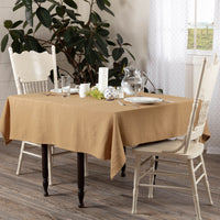 9554 Burlap Natural Table Cloth 60x60In