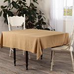 9554 Burlap Natural Table Cloth 60x60In