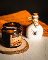 #HS18TTR Primitive Soy Blend "TRICK OR TREAT" 🎃 APOTHECARY 18oz. Jar Candle