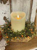 FG6379 6In Blaze Berry Candle Ring/Pumpkin