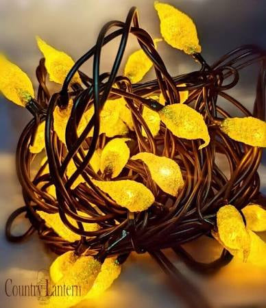#W50T-SNSHN Primitive "Sunshine" 50 Country Teeny Electric String Lights