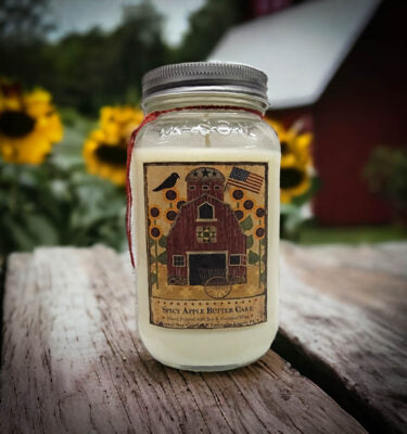 #BARNJAR24  Barn Star Spice Mason Jar Candle-24oz