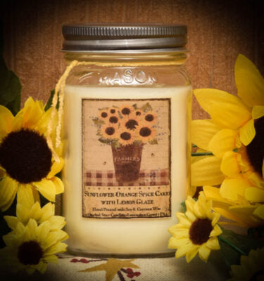 #SFCTJAR24  Sunflower Mason Jar Candle-24oz