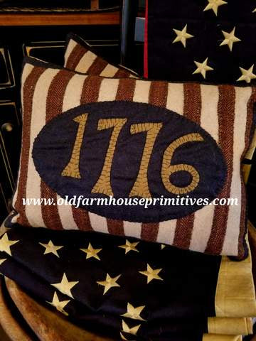 #HSD1776 Primitive Wool "1776" Pillow