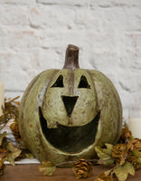 #WS221217 Olive Green 8In Big Mouth Pumpkin