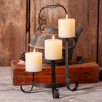 #G2422 Wrought Iron Round 3 Pillar Candle Holder