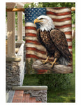 #LF-2524 "Patriotic Eagle & Flag" Large Yard/House Flag