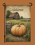 #GF-1120 "Autumn Pumpkin Barn" Garden Flag