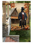 #LF-2536 "Whimsical Crow Man" Large Yard/House Flag