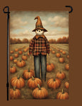 #GF-2539 "Whimsical Witch Hat Scarecrow" Garden Flag