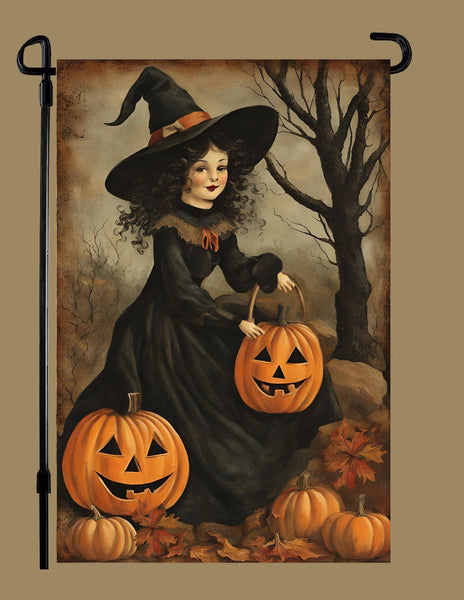 #GF-2542 "Whimsical Good Witch" Garden Flag