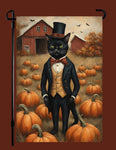 #GF-1067 "Mr Jax" Black Cat Garden Flag