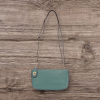 #L8000-58 "Ultramarine Green" Mini Crossbody Wristlet Clutch