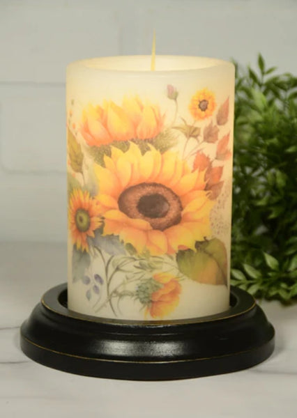 #CRS-SCB/V Primitive Sunflower Cluster Bouquet Vanilla Candle Sleeve