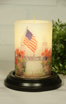 #CRS-GG/V Americana Welcome Garden Gate Wax Candle Sleeve