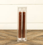 NY229019  9.5In 3D Flame Bronze Taper Candle-Set of 2