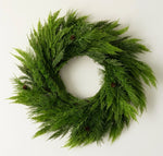 #WR988  Realistic Cedar Wreath  23x6.5x23In