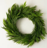 #WR989  Realistic Cedar Wreath  28x5x28In