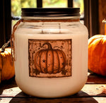 #HC64NP - "Pumpkin Star Patch" 64 oz Soy Wax Jar Candle by Herbal Star Candles