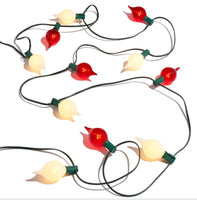 L4237025  Shiny Red & White Krismet String Lights