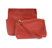 #L8089-05 "Red" Kayleigh Side Pocket Bucket Bag
