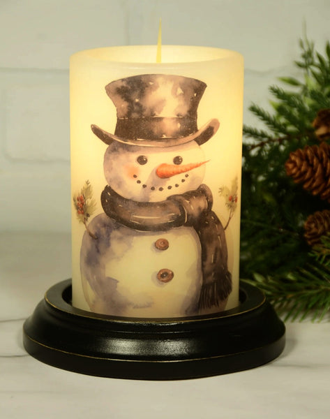 #6VP-BCS/V "Big Chill Snowman" - Vanilla- Wax Candle Sleeve (MADE IN THE USA)