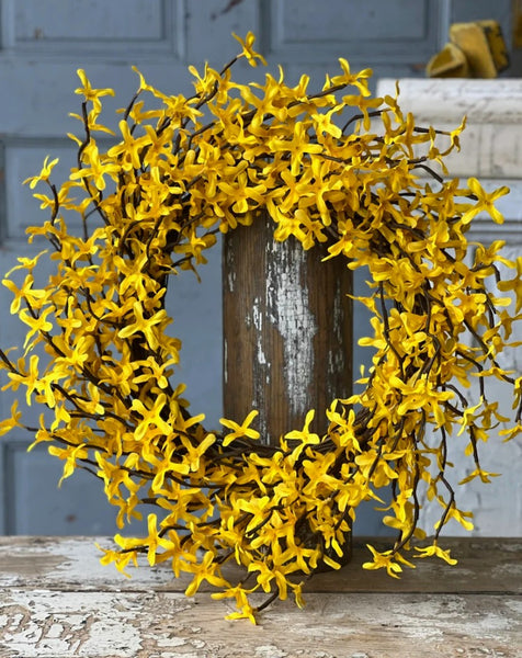 #BR5616  23In Sunrise Forsythia Wreath
