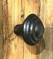 #200254 Large Aged Black Vintage Mason Knob