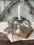 #LV761 Snowy Weeping Cedar Candle Ring