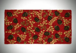 #966RBPC " RUBY PINECONES" Hooked 2'x4' Rug