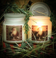 #SCAPO18 "Olde Santa Cinnamon" 18oz Frosted Apothecary Jar Candle