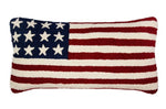#130SSRW Stars & Stripes Wool Hooked Pillow