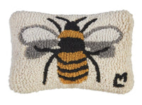 #167LNB Lone Bee Hooked Pillow