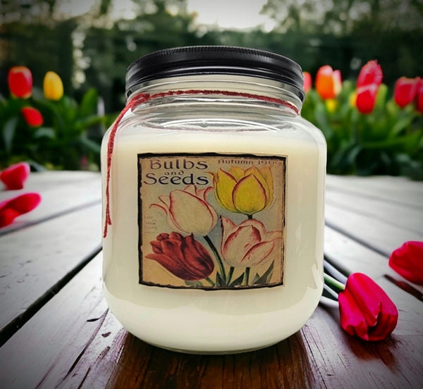 #TULPJAR64 "Timeless Tulips" 64oz Soy Jar Candle