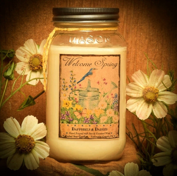 #DAFFJAR24 "Daffodils And Daisies" 24oz Soy Jar Candle